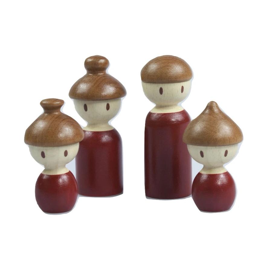 Wooden Peg Dolls Family - Playfull Tribe Toys