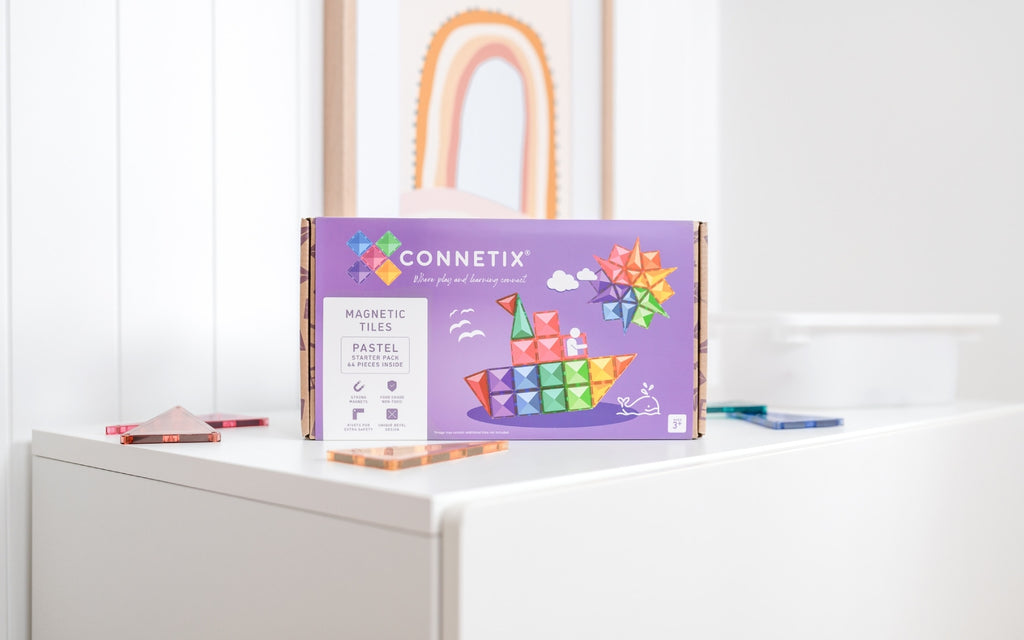Connetix Magnetic Tiles Pastel Starter Pack 64 pc