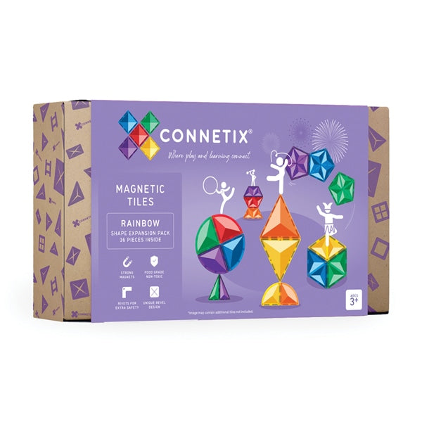 Connetix Magnetic Tiles Rainbow Shape Expansion Pack 36 pc