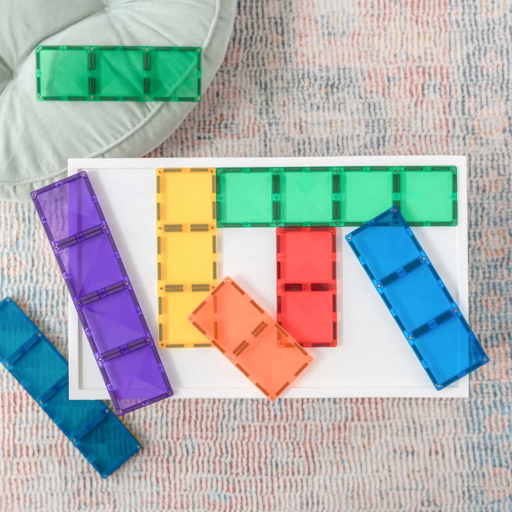 Connetix Magnetic Tiles Rainbow Rectangle Pack 18 pc