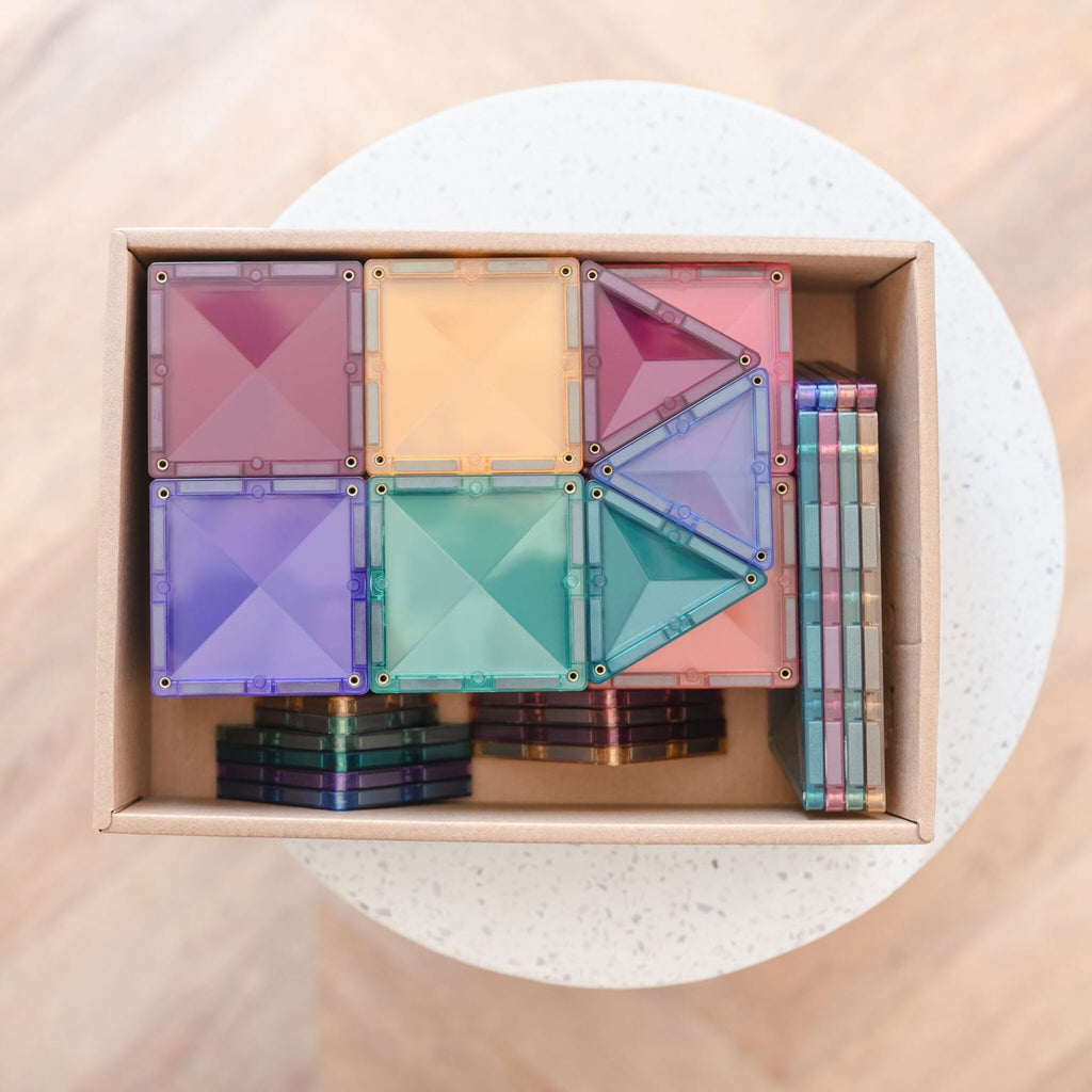 Connetix Magnetic Tiles Pastel Starter Pack 64 pc