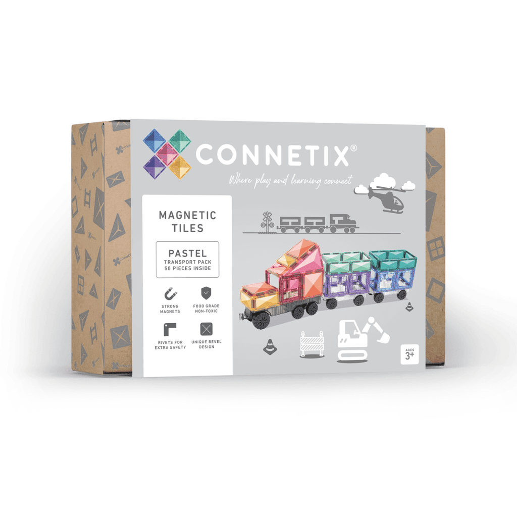 Connetix Magnetic Tiles Pastel Transport Pack 50 pcs