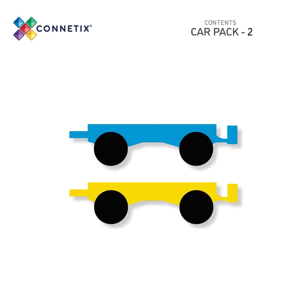 Connetix Magnetic Tiles 2 Piece Car Pack