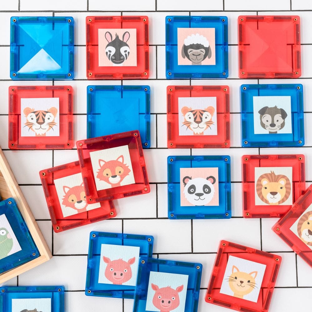Connetix Magnetic Tiles 40 Piece Square Rainbow Pack