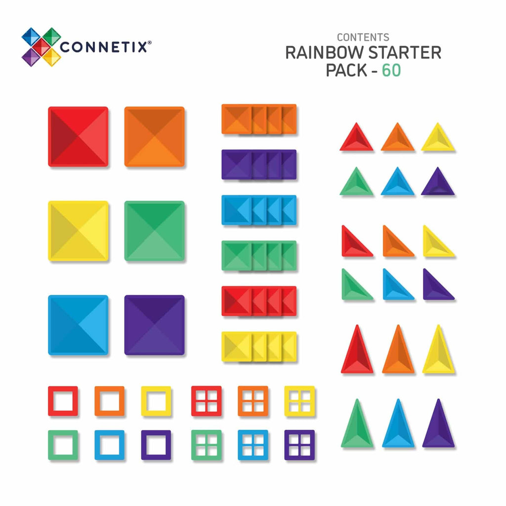 Connetix Magnetic Tiles Starter Pack 60 pcs