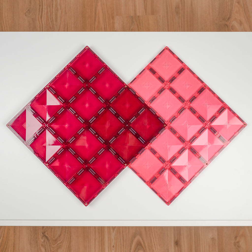 Connetix 2 Piece Base Plate Pink &amp; Berry Pack [ETA minggu pertama Mac]
