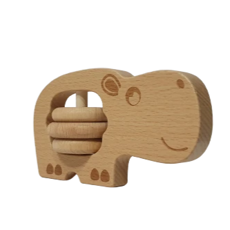 Sing Along Animal Series Teether - Hippopotamus - Playfull Tribe Toys