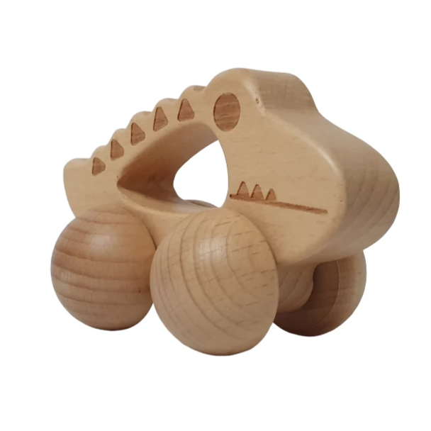 Animal Roll Along Series Teether - Crocodile - Playfull Tribe Toys