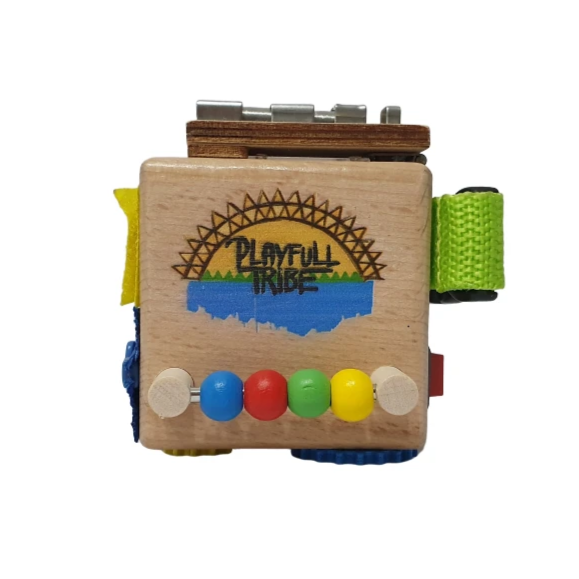 Personalised Travel Busy Cube - Playfull Tribe Toys