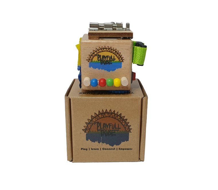 Personalised Travel Busy Cube - Playfull Tribe Toys