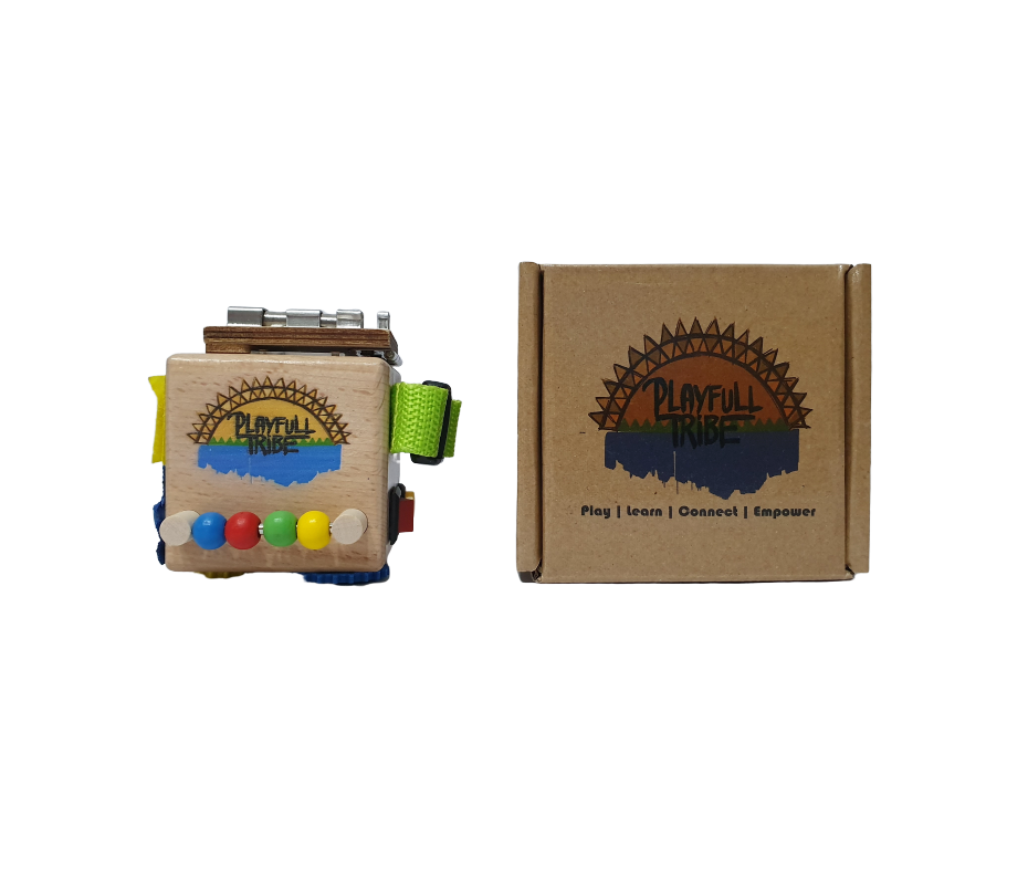 Personalised Travel Busy Cube - Playfull Tribe Toys