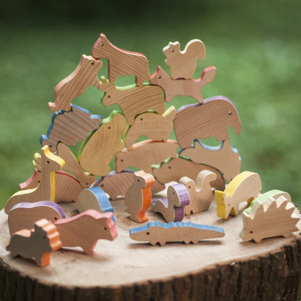 Balancing Animal Blocks - Forest Animals - Playfull Tribe Toys