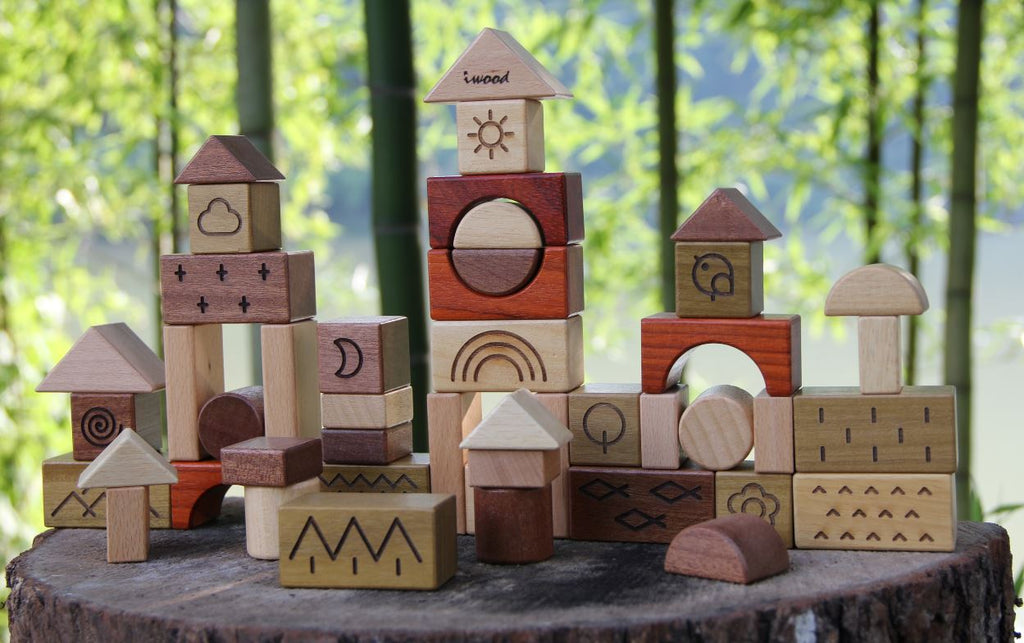 Natural Wooden Blocks Innovate - Playfull Tribe Toys