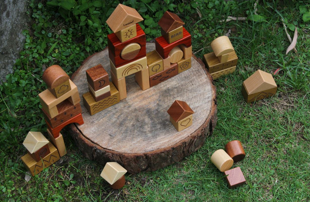 Natural Wooden Blocks Innovate - Playfull Tribe Toys