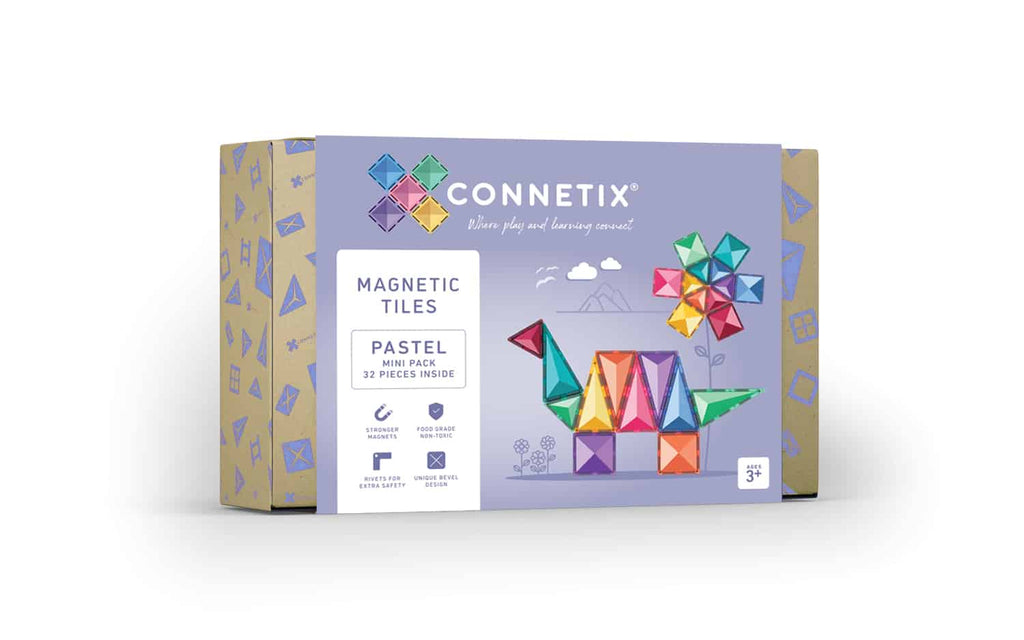 Connetix Magnetic Tiles Pastel Mini Pack 32 pc