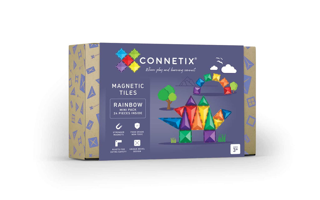 Connetix Magnetic Tiles Rainbow Mini Pack 24 pc